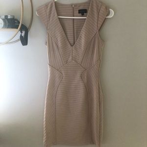 Topshop Body Con Nude Mini Dress